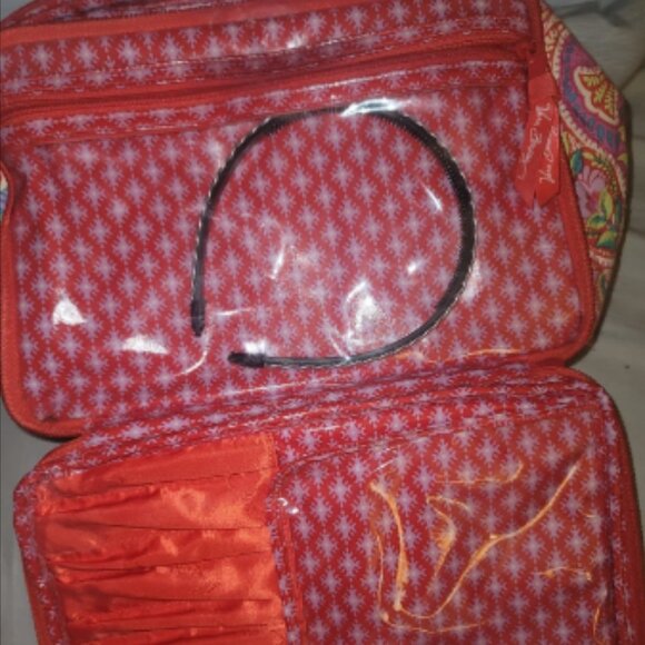 Vera Bradley "Paisley In Paradise" Brush Holding Cosmetic Case-GUC - Picture 5 of 5